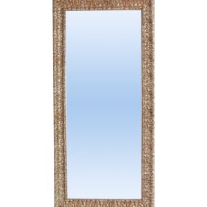 Espejo de pared a medida ref. 2549-37 dorada con fondo marrón ancho 10,5 cm - Imagen 5
