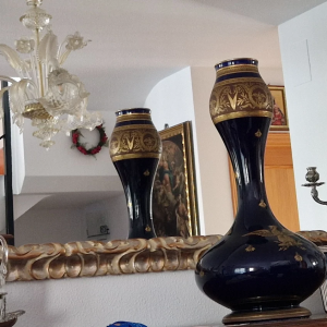 Espejo de pared a medida ref. 2829-031 dorado y plateado ancho 7,8 cm ejemplo cliente