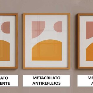 Diferencia en reflejos (varios tipos de metacrilato)