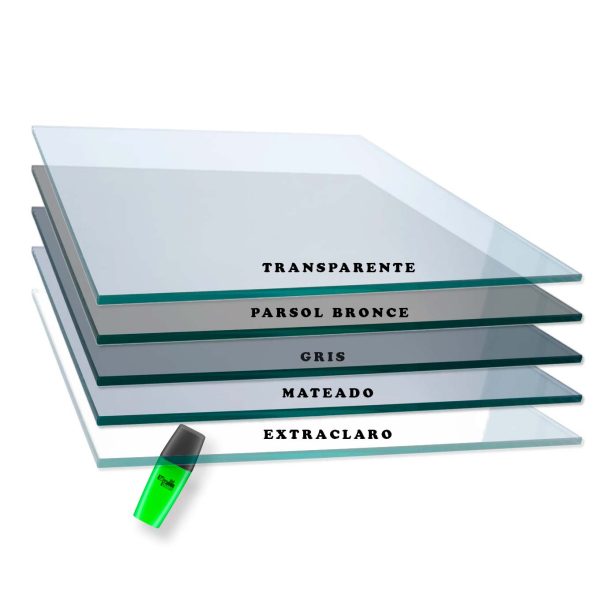 Cristal rectangular a medida - COLORES