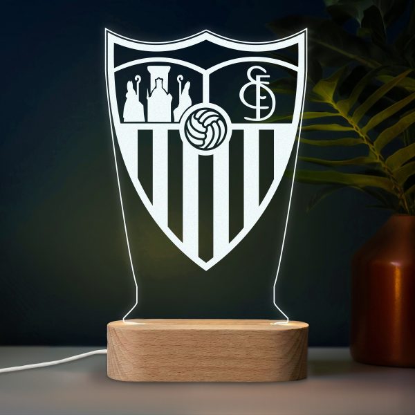 Sevilla CF escudo - Lámpara personalizada con iluminación LED