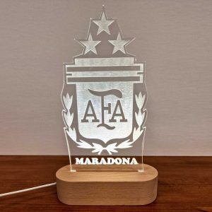 Selección Argentina escudo - Lámpara personalizada con iluminación LED