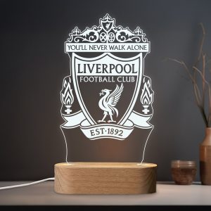Liverpool FC escudo - Lámpara personalizada con iluminación LED