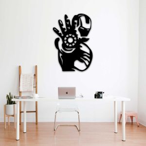 Regalo original decoración - Iron Man negro sin amrco