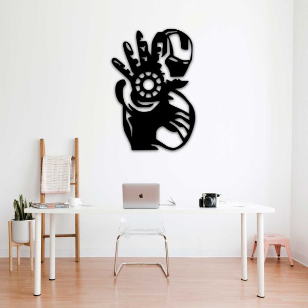 Regalo original decoración - Iron Man negro sin amrco