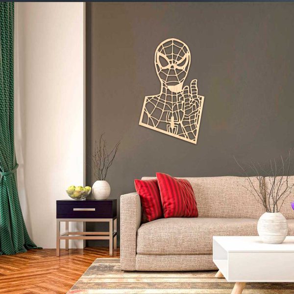 Regalo original decoración - Spiderman 02 contrachapado sin marco