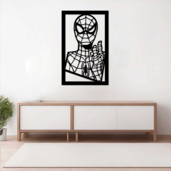 Regalo original decoración - Spiderman 02 negro