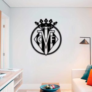 Villareal C.F. escudo - Cuadro decoración negro
