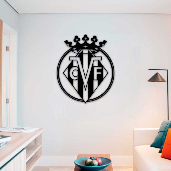 Villareal C.F. escudo - Cuadro decoración negro
