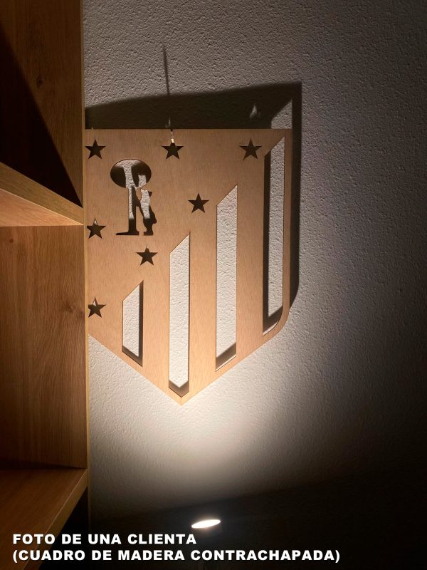Foto de clienta - contrachapado, escudo Atletico de Madrid