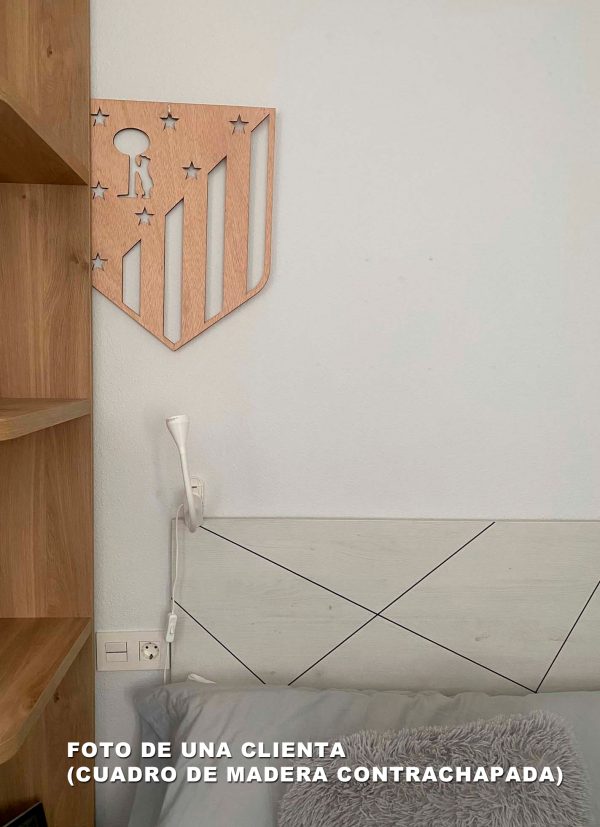 Foto de clienta - contrachapado, escudo Atletico de Madrid