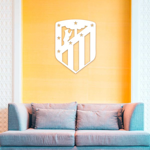 Atlético de Madrid escudo viejo o nuevo - Cuadro decoración blanco nuevo