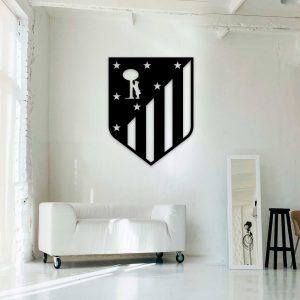Atlético de Madrid escudo viejo o nuevo - Cuadro decoración negro viejo