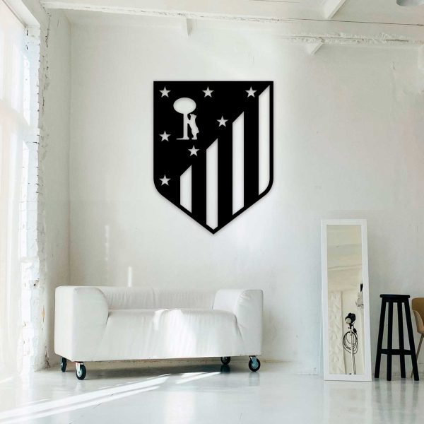 Atlético de Madrid escudo viejo o nuevo - Cuadro decoración negro viejo