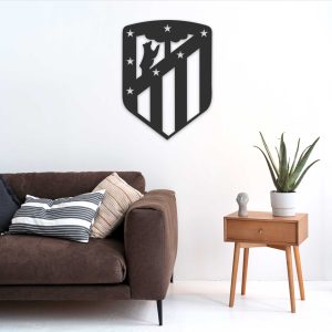 Atlético de Madrid escudo viejo o nuevo - Cuadro decoración negro nuevo