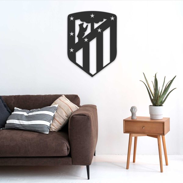 Atlético de Madrid escudo viejo o nuevo - Cuadro decoración negro nuevo