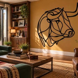 Alternative view of Toro cabeza - Cuadro decoración