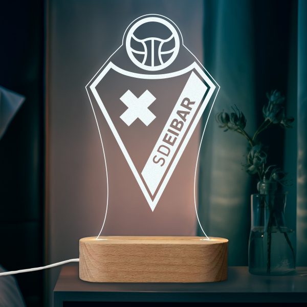 Sociedad Deportiva Eibar escudo - lámpara personalizada con iluminación LED