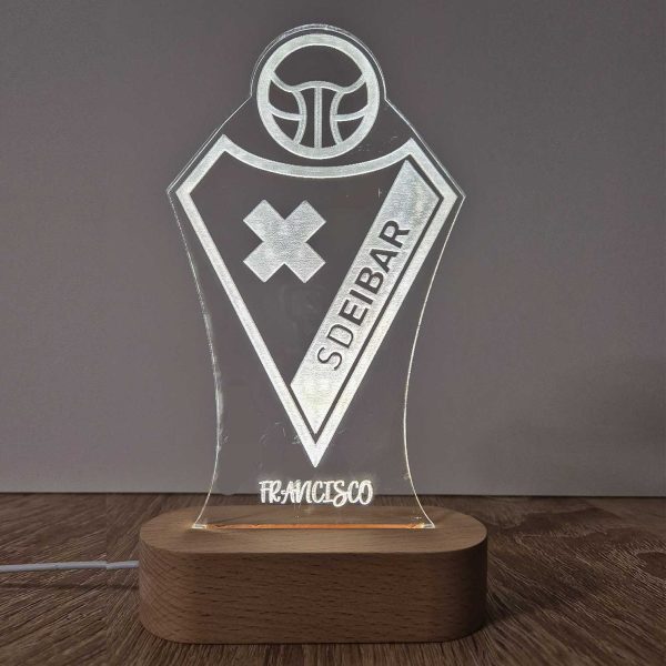 Sociedad Deportiva Eibar escudo - lámpara personalizada con iluminación LED