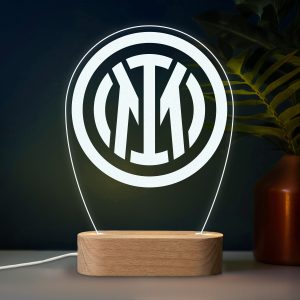 Inter de Milán escudo - lámpara personalizada con iluminación LED