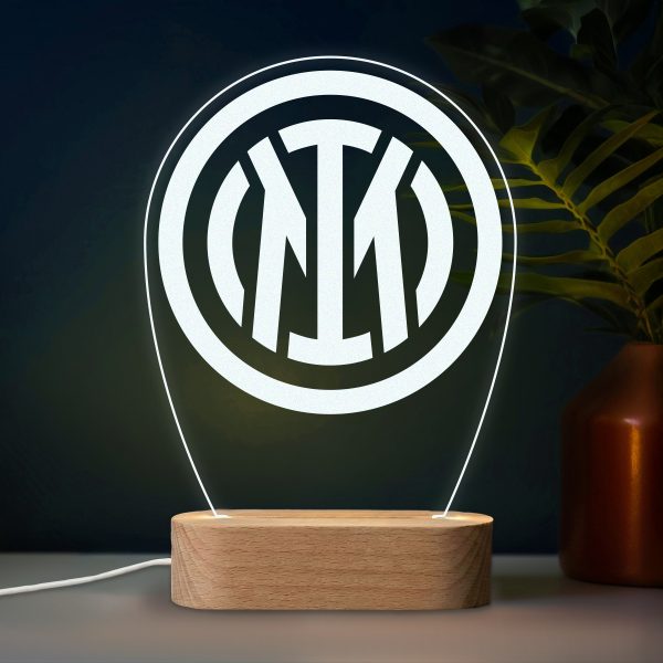 Inter de Milán escudo - lámpara personalizada con iluminación LED
