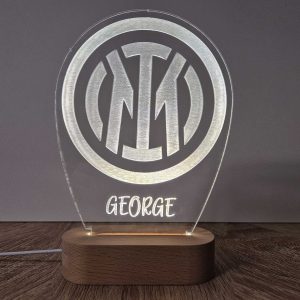 Inter de Milán escudo - lámpara personalizada con iluminación LED