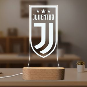 Juventus de Turín escudo - lámpara personalizada con iluminación LED