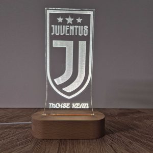 Juventus de Turín escudo - lámpara personalizada con iluminación LED