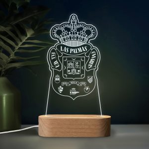 Unión Deportiva Las Palmas escudo - lámpara personalizada con iluminación LED