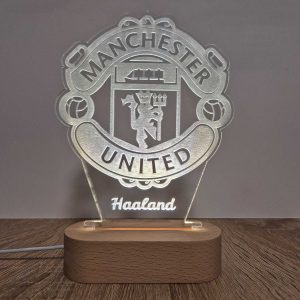 Manchester United Football Club escudo - lámpara personalizada con iluminación LED
