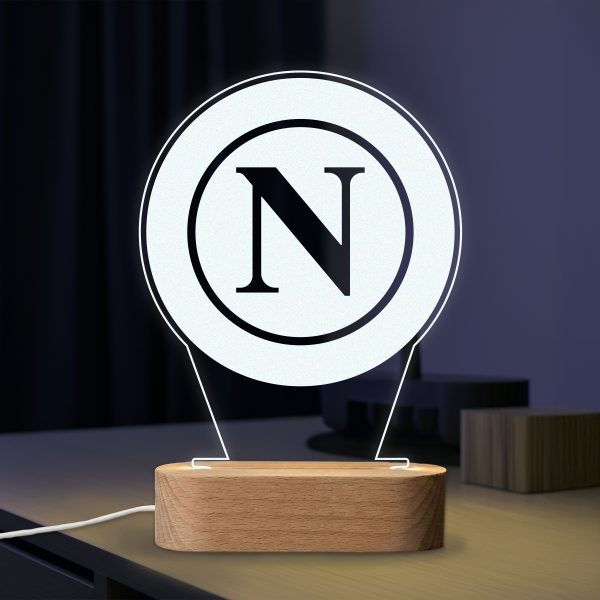 SSC Napoli escudo - lámpara personalizada con iluminación LED