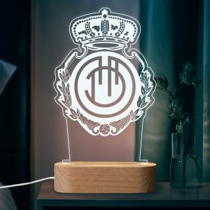 Real Club Deportivo Mallorca escudo - lámpara personalizada con iluminación LED