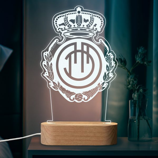 Real Club Deportivo Mallorca escudo - lámpara personalizada con iluminación LED