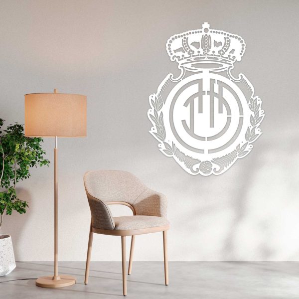 Real Club Deportivo Mallorca escudo - Cuadro decoración blanco