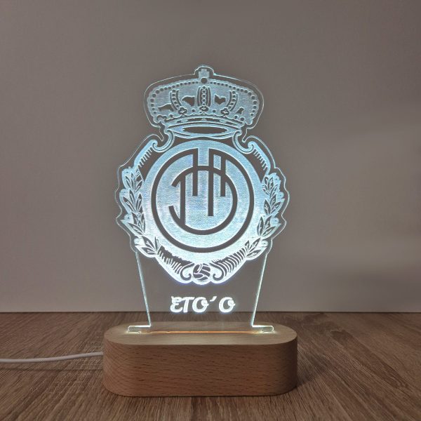 Real Club Deportivo Mallorca escudo - lámpara personalizada con iluminación LED