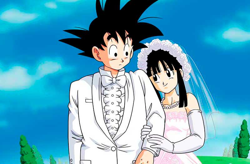 Goku y Chi-Chi beso - Cuadro decoración - un amor profundo y duradero que se ha convertido en una de las historias más entrañables no solamente del universo Dragon Ball sino de todo el mundo Manga