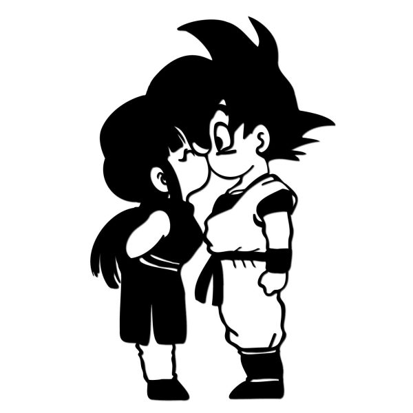 Goku y ChiChi beso (Dragon Ball) - Cuadro decoración