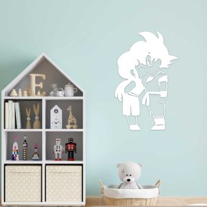 Goku y Chichi beso - Cuadro decoración blanco sin marco