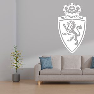Real Zaragoza f.c. escudo - Cuadro decoración blanco