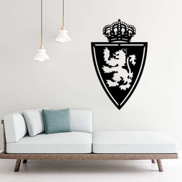Real Zaragoza F.C. escudo - Cuadro decoración, VIEJO, negro