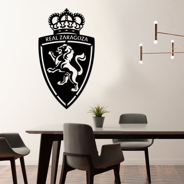 Real Zaragoza f.c. escudo - Cuadro decoración, negro