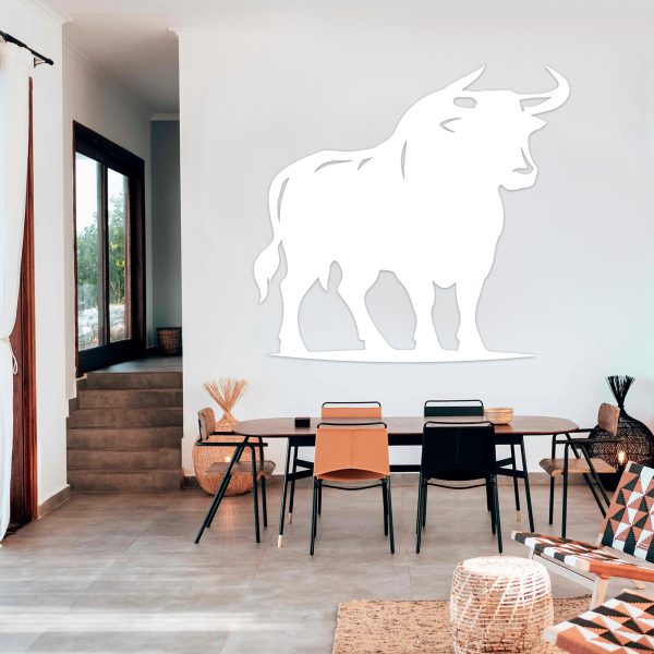 Toro cuerpo entero 01 - Cuadro decoración blanco
