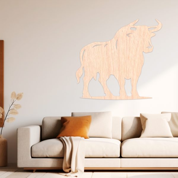 Toro cuerpo entero 01 - Cuadro decoración chapado
