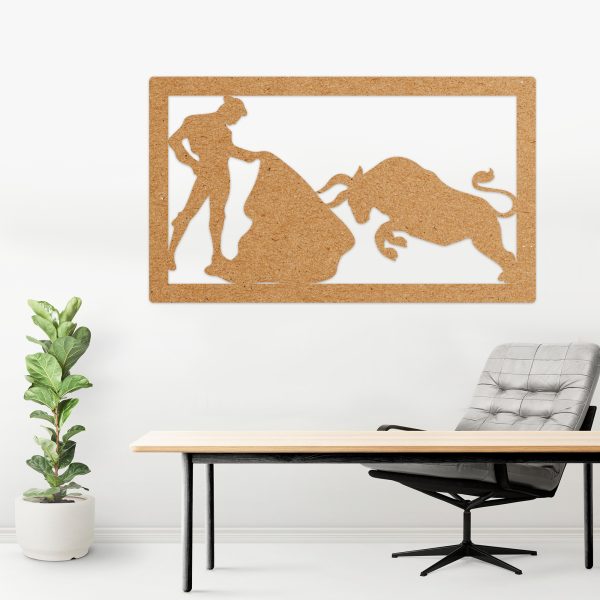 Toro y torero - Cuadro decoración mdf