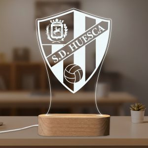 S. D. Huesca escudo - lámpara personalizada con iluminación LED