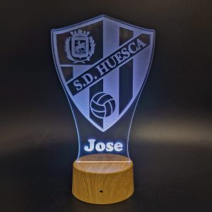 S. D. Huesca escudo - lámpara personalizada con iluminación LED - Imagen 3
