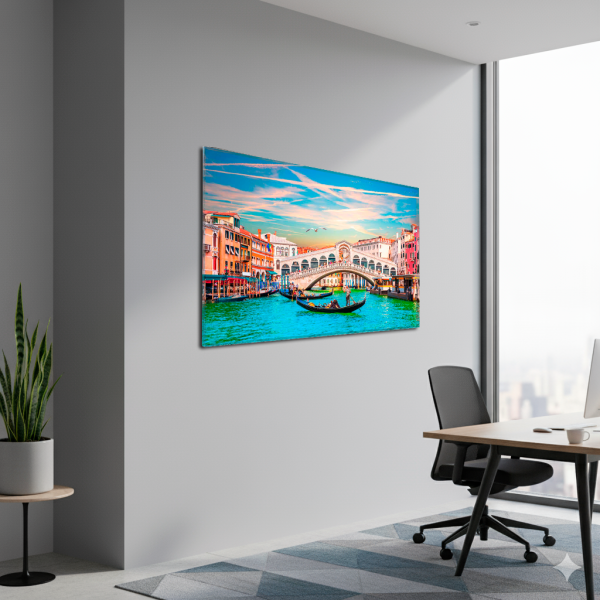 Atardecer Puente de Rialto, Venecia, Italia - Cuadro Cristal Acrílico Premium 3