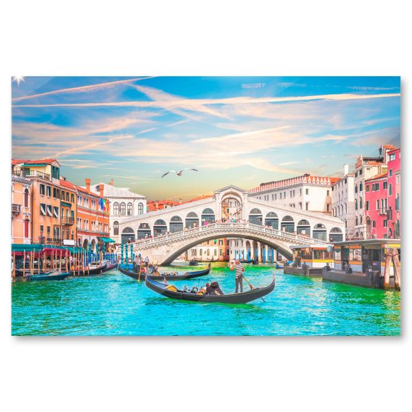Atardecer Puente de Rialto, Venecia, Italia - Cuadro Cristal Acrílico Premium - Imagen 5