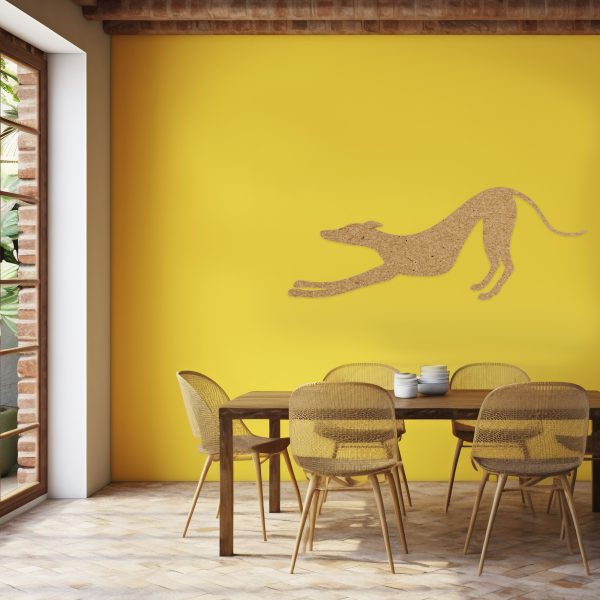 Galgo estirándose - Cuadro decoración mdf