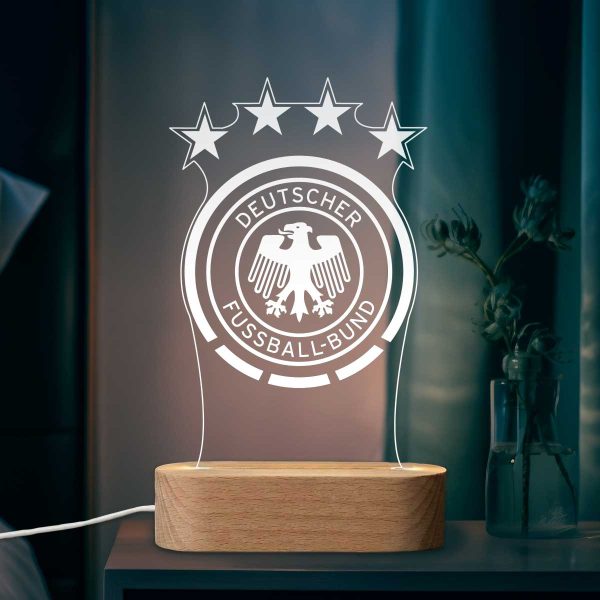 Selección Alemania escudo - Lámpara personalizada con iluminación LED